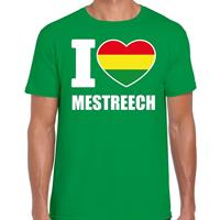 Bellatio Carnaval t-shirt I love Mestreech voor heren - Groen