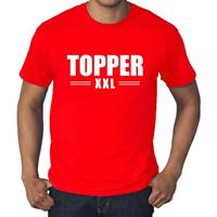 Bellatio Decorations Grote maten Topper t-shirt rood heren -