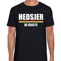 Bellatio Carnaval t-shirt Hedsjer de gekste voor heren - Zwart