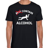 Bellatio Decorations May contain alcohol drank fun t-shirt zwart voor dames