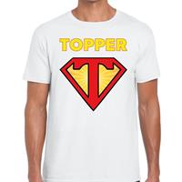 Bellatio Decorations Super Topper logo t- shirt wit heren -