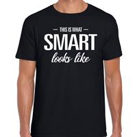 Bellatio Decorations This is what Smart looks like fun tekst t-shirt zwart dames -