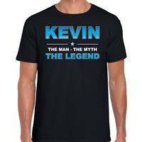 Bellatio Decorations Naam cadeau t-shirt Kevin - the legend zwart voor heren