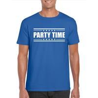 Bellatio Decorations Party time t-shirt blauw dames -