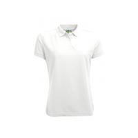 Lemon & Soda Dames basic poloshirt - wit - korte mouw - getailleerd - katoen -