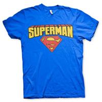 Superman verkleed T-shirt blauw heren -