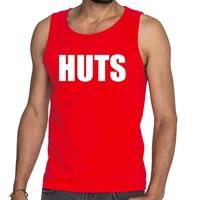 Bellatio Decorations HUTS tekst tanktop / mouwloos shirt rood v -