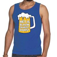 Bellatio Decorations Blauw Het is blauw en heeft dorst tanktop / mouwloos shirt heren -