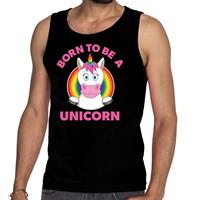 Bellatio Decorations Born to be a unicorn gay pride tanktop zwart heren -
