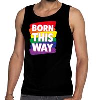 Bellatio Gayborn this way tanktop/mouwloos shirt - Zwart