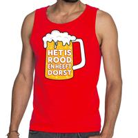 Bellatio Decorations Rood Het is rood en heeft dorst tanktop / mouwloos shirt heren -