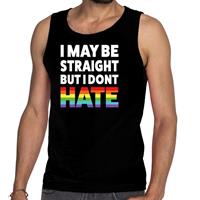 Bellatio Decorations I may be straight but i dont hate tanktop gay pride zwart heren -
