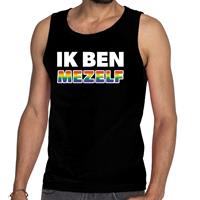 Bellatio Gaypride ik ben mezelf tanktop/mouwloos shirt - Zwart