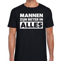 Bellatio Decorations Mannen zijn beter in alles tekst t-shirt zwart heren -