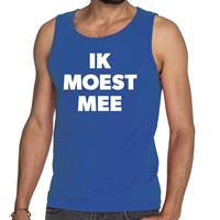 Bellatio Decorations Ik moest mee tanktop / mouwloos shirt blauw heren -
