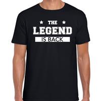 Bellatio Fun t-tshirt The legend is back Zwart