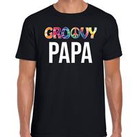 Bellatio Groovy papa - t-shirt Zwart