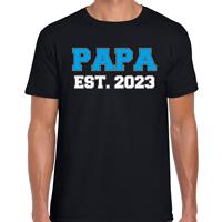 Bellatio Decorations Papa est 2023 t-shirt zwart voor heren