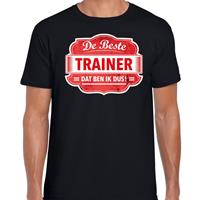 Bellatio Decorations Cadeau t-shirt voor de beste trainer zwart voor heren