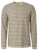 No Excess Longsleeve T-shirt Strepen Beige