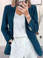 Fall/Winter Solid Color Corduroy Long-sleeved Blazer