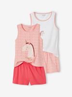 VERTBAUDET Set van 2 pyjama shorts voor meisjes Oeko-TexÂ set roze