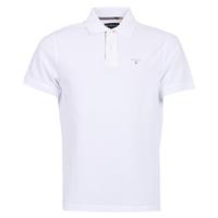 Barbour Heren polo Tartan Pique White/dress