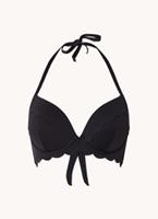 Hunkemöller Voorgevormde push-up beugel bikinitop Scallop Cup A - E Zwart