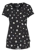 Vivance Dreams Shortama met madeliefje-print (2-delig, 1 stuk)