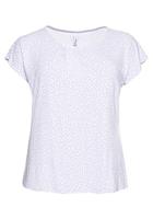 Sheego T-Shirt mit Alloverdruck und gelegten Falten
