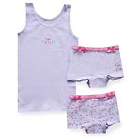 Funderwear/Fun2wear Funderwear meisjes setje Tiger - Onderbroek & Hemdje - Boxershorts - Roze - Groen - Paars