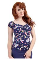 Rockabilly Clothing Dolores Bird Top