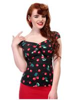 Rockabilly Clothing Dolores Cherry Top