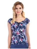 Rockabilly Clothing Dolores Hibiscus Top