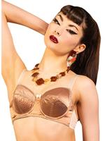 Latte Vintage-BH aus Satin