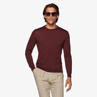 SuitSupply Rundhals-pullover Burgunderrot