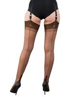 Rockabilly Clothing Gio Nylons Cuban Heel Schokolade