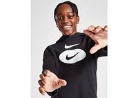 Nike Oval Logo Swoosh Hoodie Kinder, Black/Dark Smoke Grey/Summit White