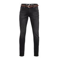 Petrol Industries regular fit jeans RUSSEL met riem 9705 black stone