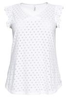 Sheego Tanktop mit Lochmuster und Rüschen
