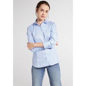 Eterna Klassische Bluse »ETERNA Streifen-Bluse hellblau«