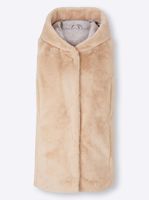 Vest van imitatiebont in ivoorkleur van Linea Tesini