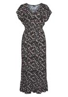 Laura Scott Midi-jurk kuitlang, elegant, van viscosemix, mouwloos, gebloemd