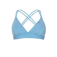 Protest gestreepte triangel bikinitop MIXSUPERS blauw/wit