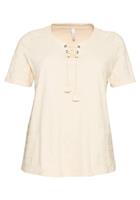 Sheego T-Shirt in Jacquard-Optik, mit Bindeband
