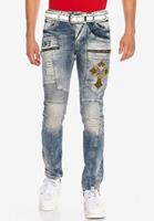 Cipo & Baxx Röhrenjeans mıt coolem Zipper-Detail