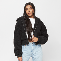 urbanclassics Urban Classics Frauen Übergangsjacke Ladies Short Oversized Sherpa in schwarz