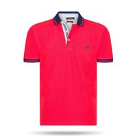 pierrecardin Poloshirt - Pierre Cardin - Heren Polo SS Navy Tipped Polo - Rood