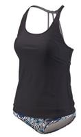 BECO, BECO BECO tankini 2-in-1  | B-cup | borst support | soft cups | zwart/multi color | maat 40*