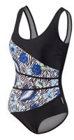 BECO, BECO BECO badpak | D-cup | powermesh | borst support | zwart/multi color | maat 44**